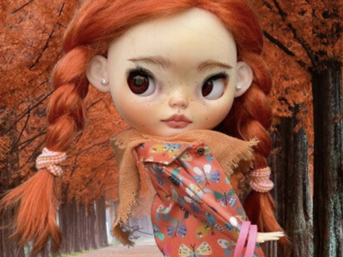 Blythe, blythe doll, Custom Blythe doll, OOAK doll, Customized blythe, art doll, Blythe Custom Dolls, natural mohair hair,blythe ginger doll